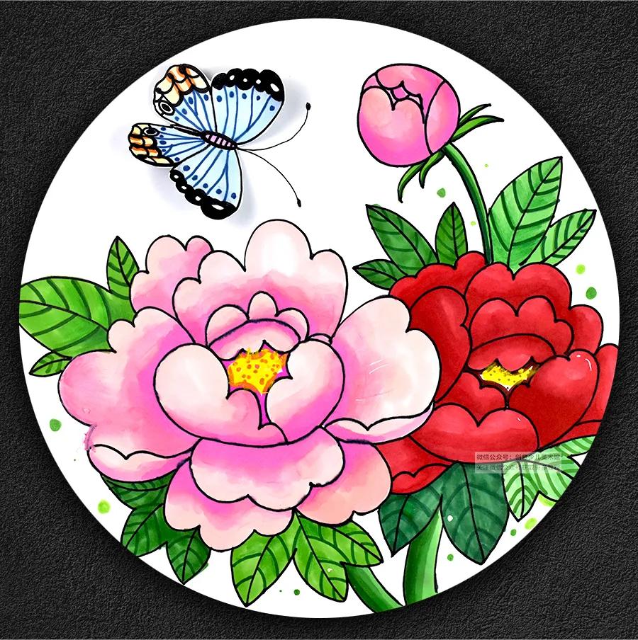 儿童画国画教程练习,儿童画国画花教程