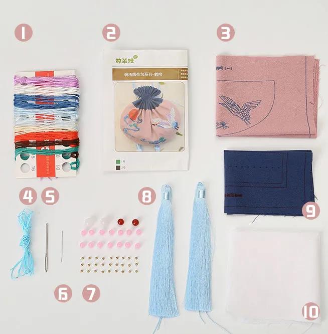 如何刺绣荷包,刺绣荷包100种图解