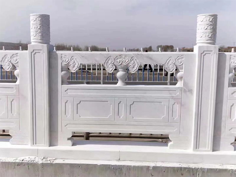 汉白玉石雕石材栏杆多少钱一米,海南汉白玉石材栏杆