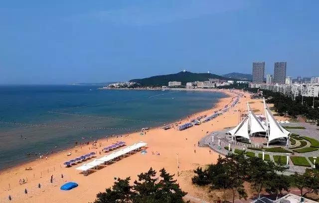 威海国际海水浴场八月份,威海海水浴场夏天
