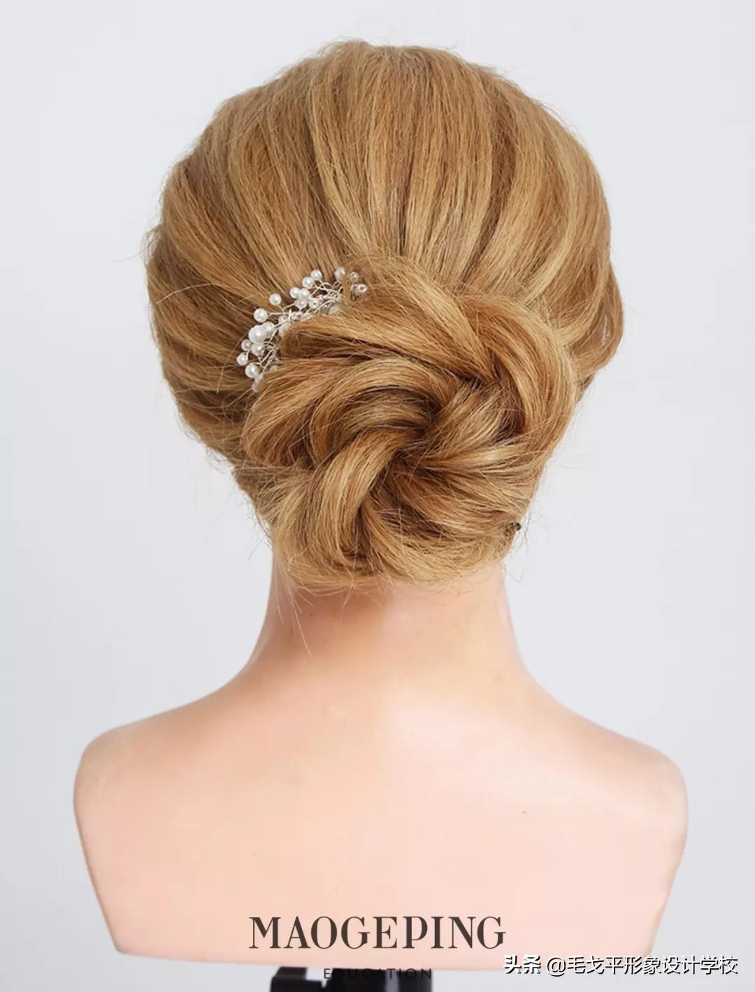 发量少也能顶部饱满的盘发,发量少的怎么盘发好看