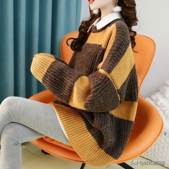 2020元旦韩国发布的新款毛衣款，再次流行休闲款，主题细节带个性