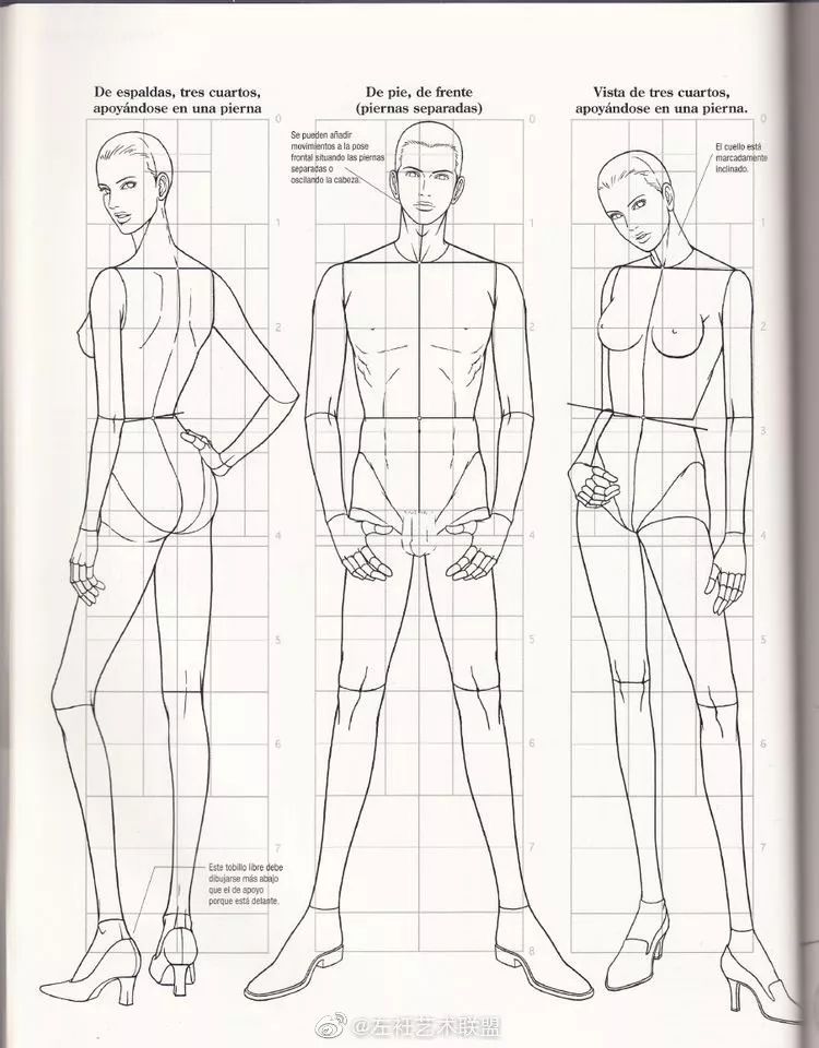 手绘服装画身体,手绘人物服装画法