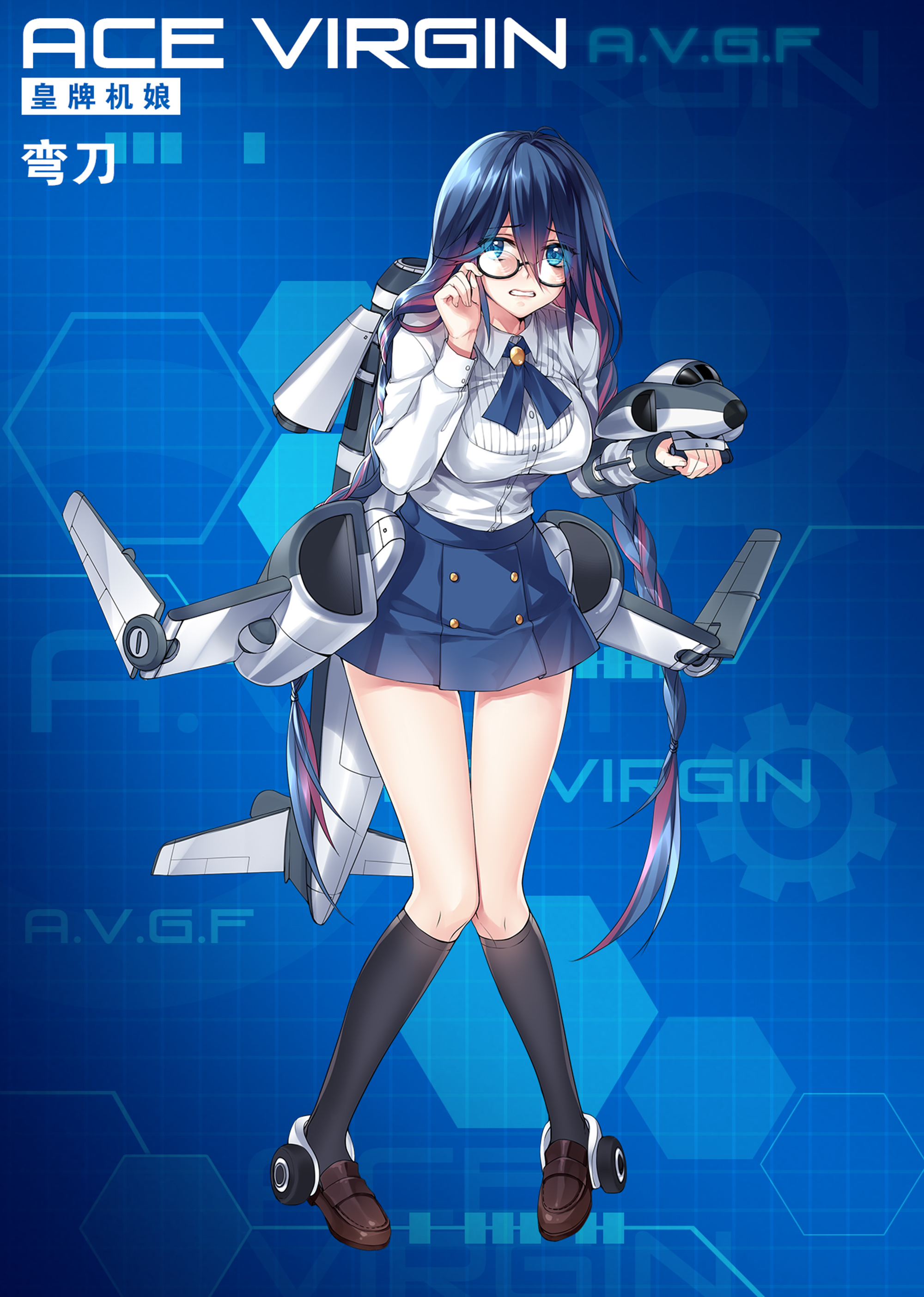 《苍穹战线》精美立绘原画插画卡牌欣赏，超过百种萌点各异的机娘