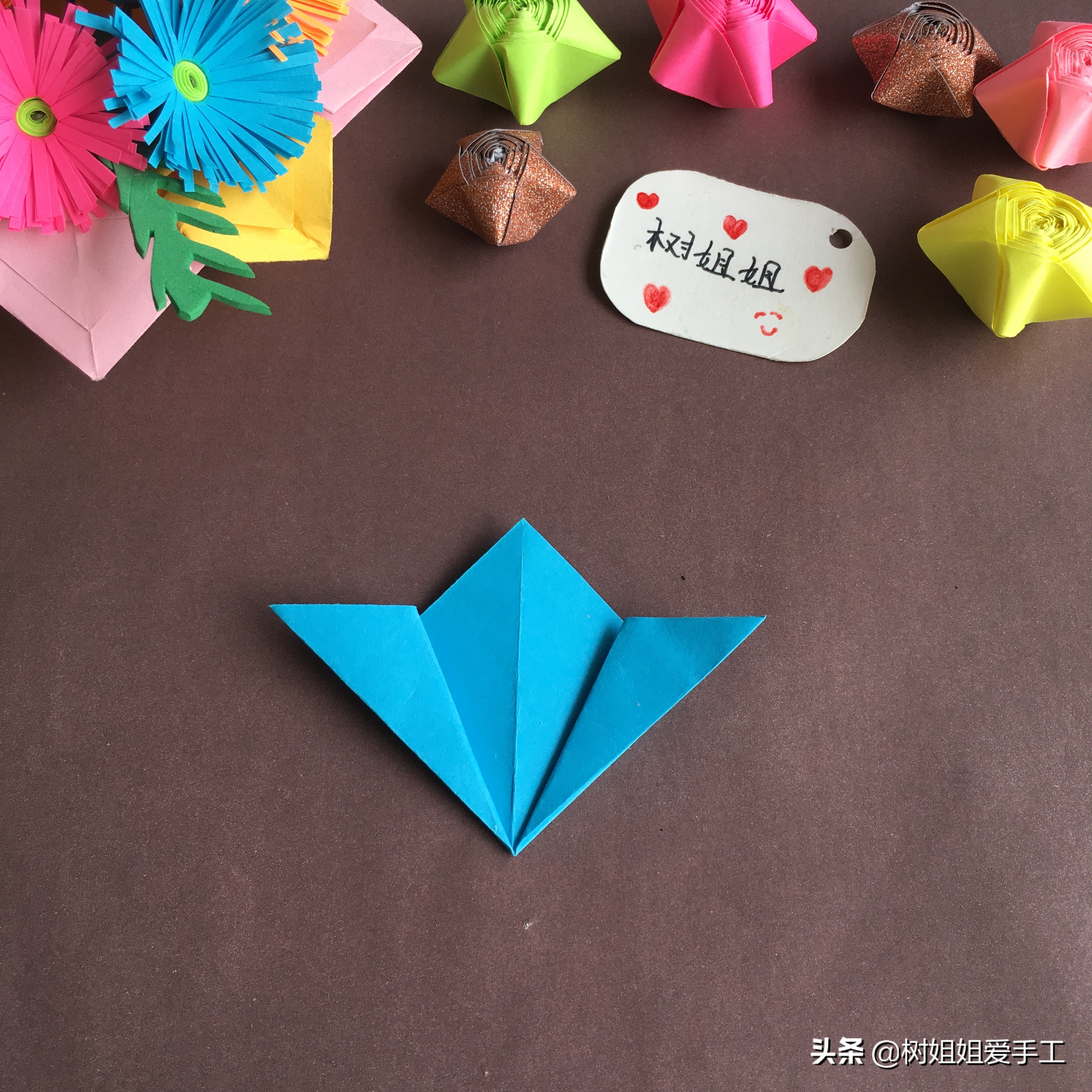 樱花花球简单折纸,简单的樱花球折纸