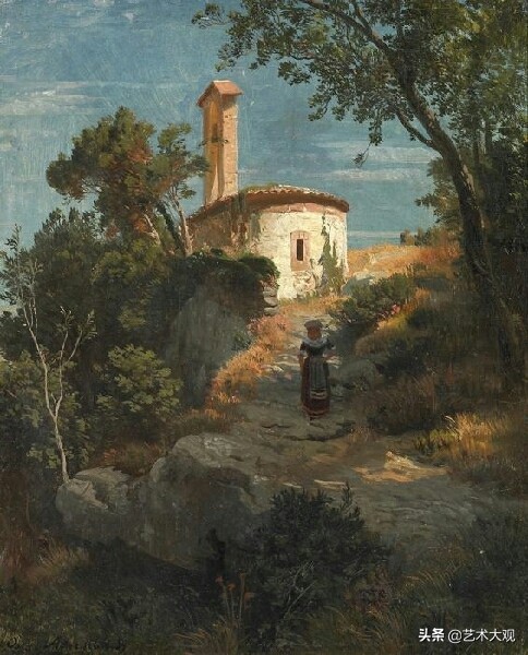 世界著名古典油画风景作品,奥斯瓦尔德阿肯巴赫