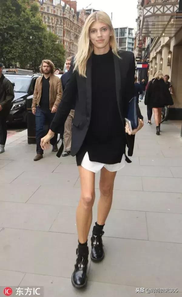 奚梦瑶穿短靴子,奚梦瑶高筒靴穿搭