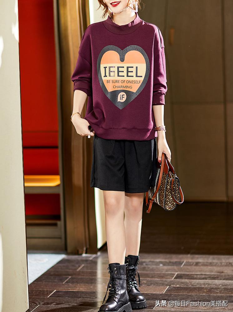 微胖女生穿什么版型卫衣,微胖冬季卫衣毛衣穿什么