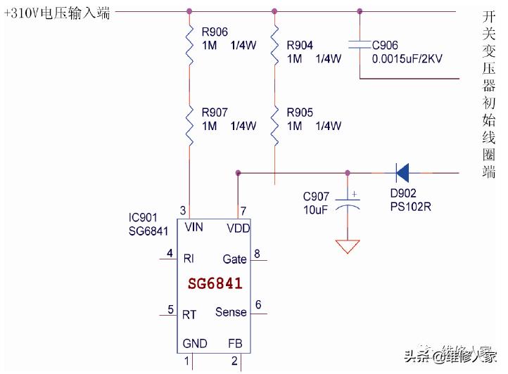 长城液晶显示器开关电源线路图,液晶显示器电源板工作原理