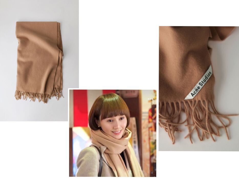 网红款围巾明星款,明星专用围巾穿搭