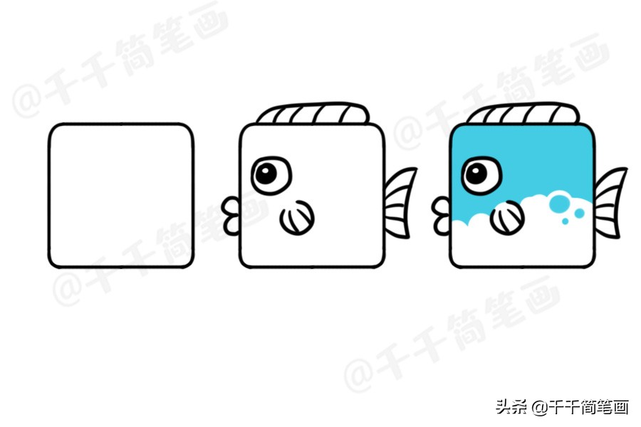 简笔画动物老虎简单,100种可爱动物简笔画熊猫