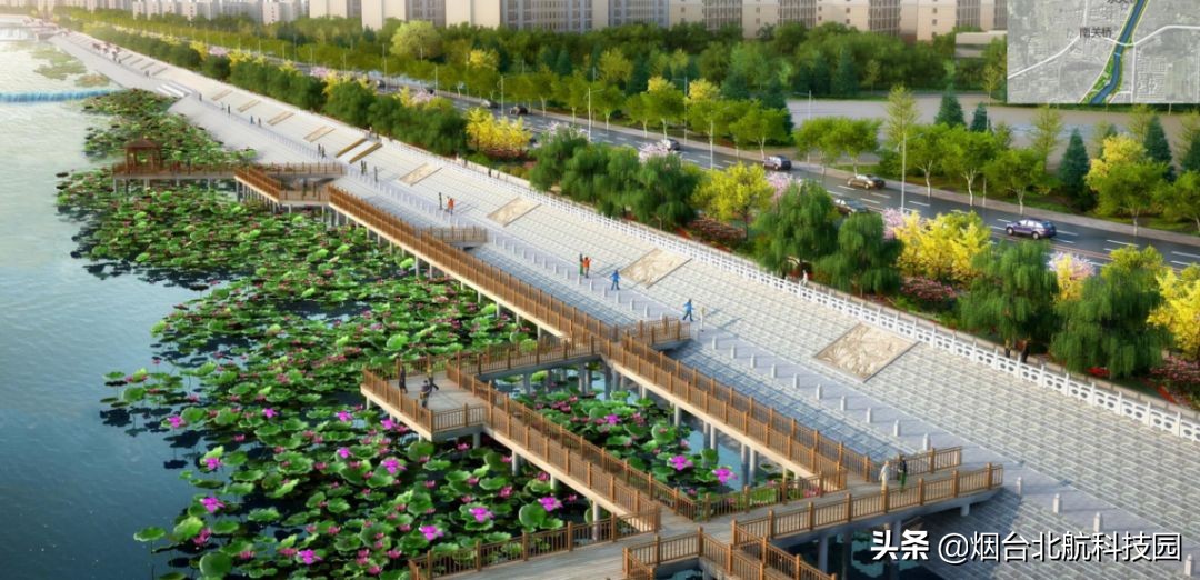 福山区夹河夜景,烟台福山区风景区