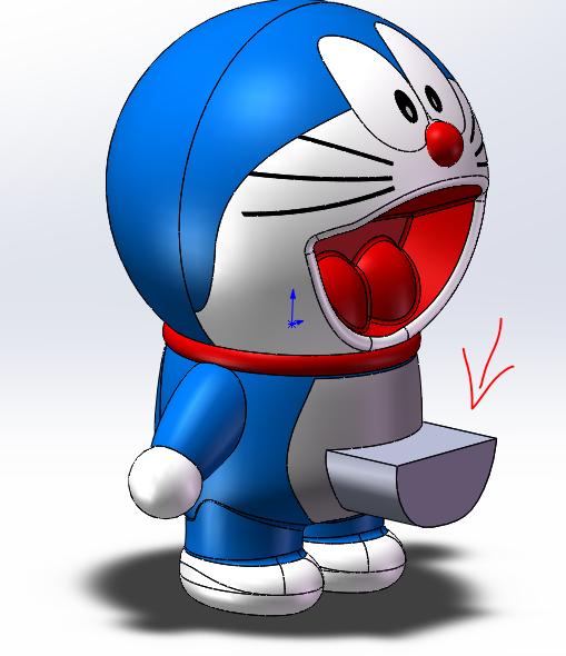 哆啦a梦3d建模教程solidworks,3d建模制作哆啦a梦地图