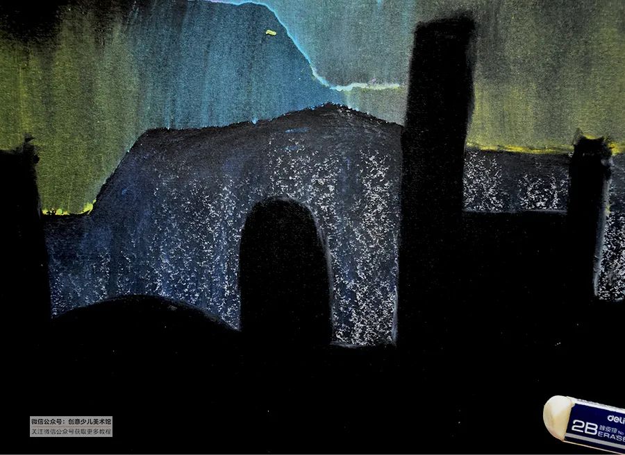 城市夜景儿童画简单又好画,夜晚的城市儿童画简单又漂亮