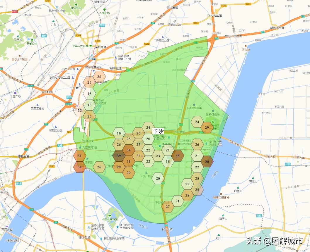 杭州下沙为什么那么繁华,下沙城市地图