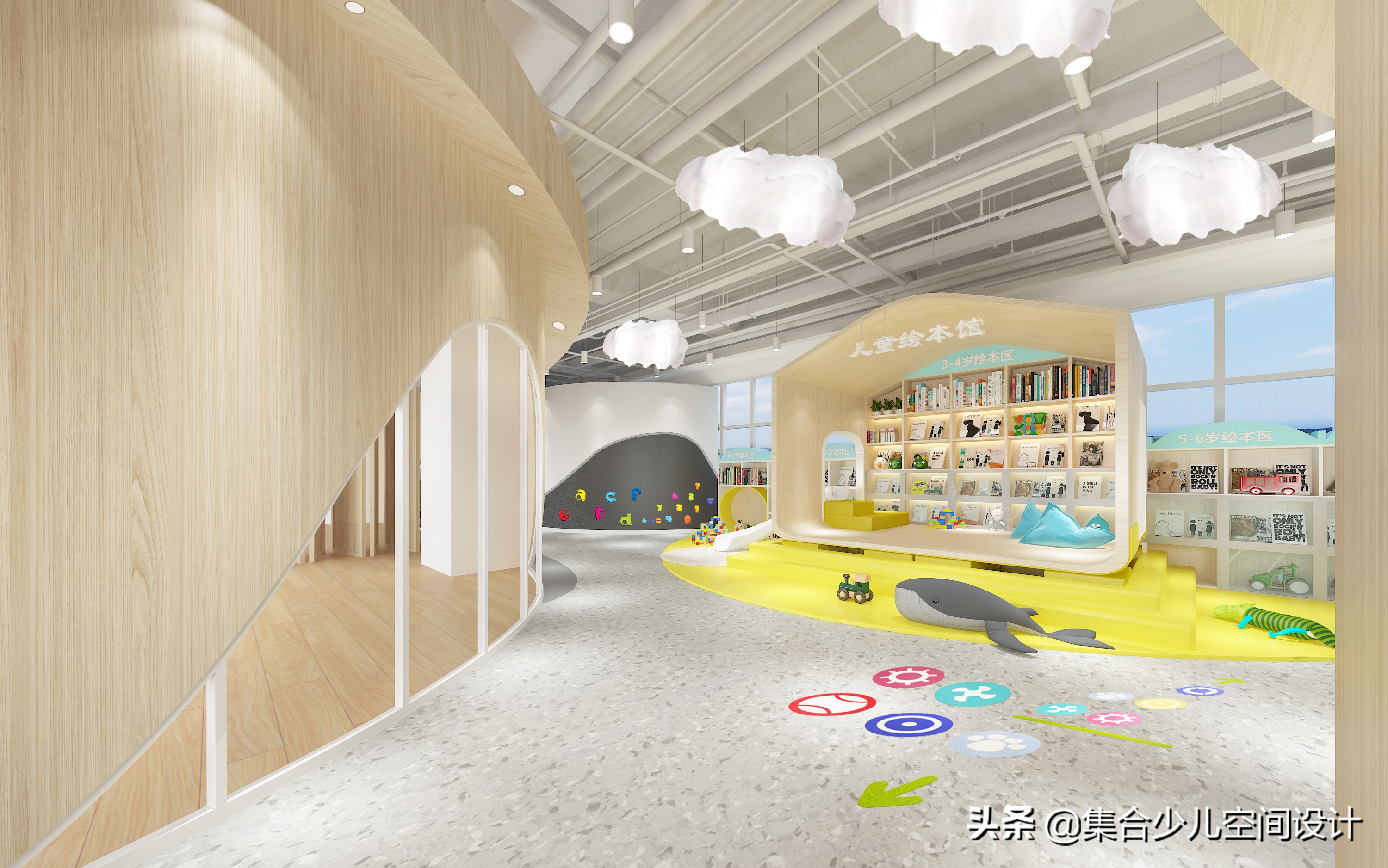 小型早教托育中心设计效果图,孩子的第二个家