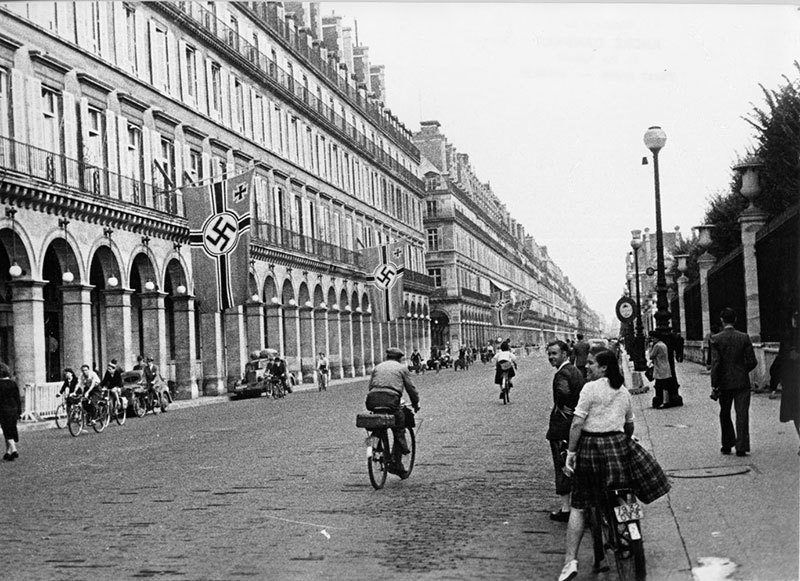 二战德军攻占巴黎后的真实视频,德军攻占法国后的真实视频