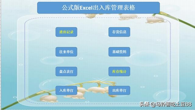 简单易用公式版Excel，wps表格，可以打印出入库单据与盘点表