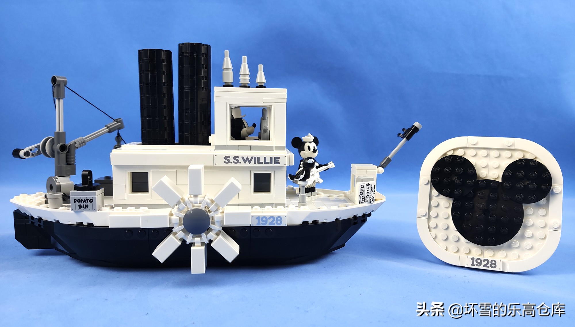 乐高米奇蒸汽船开箱,乐高威利号汽船价格