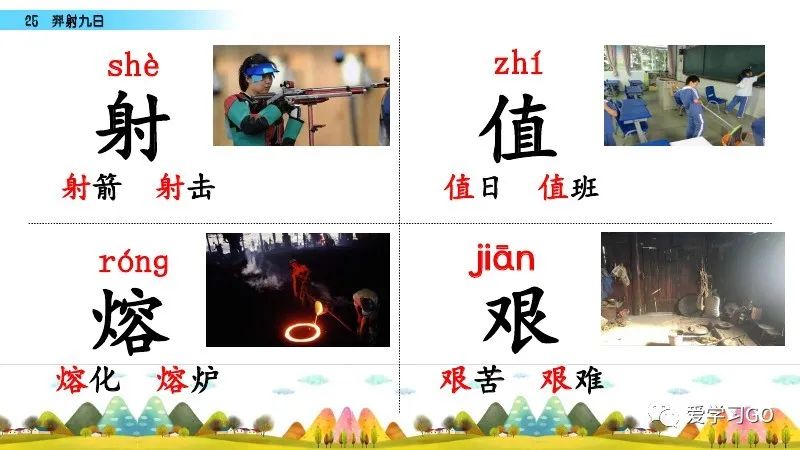 部编版二年级下册第25课《羿射九日》知识点+图文讲解