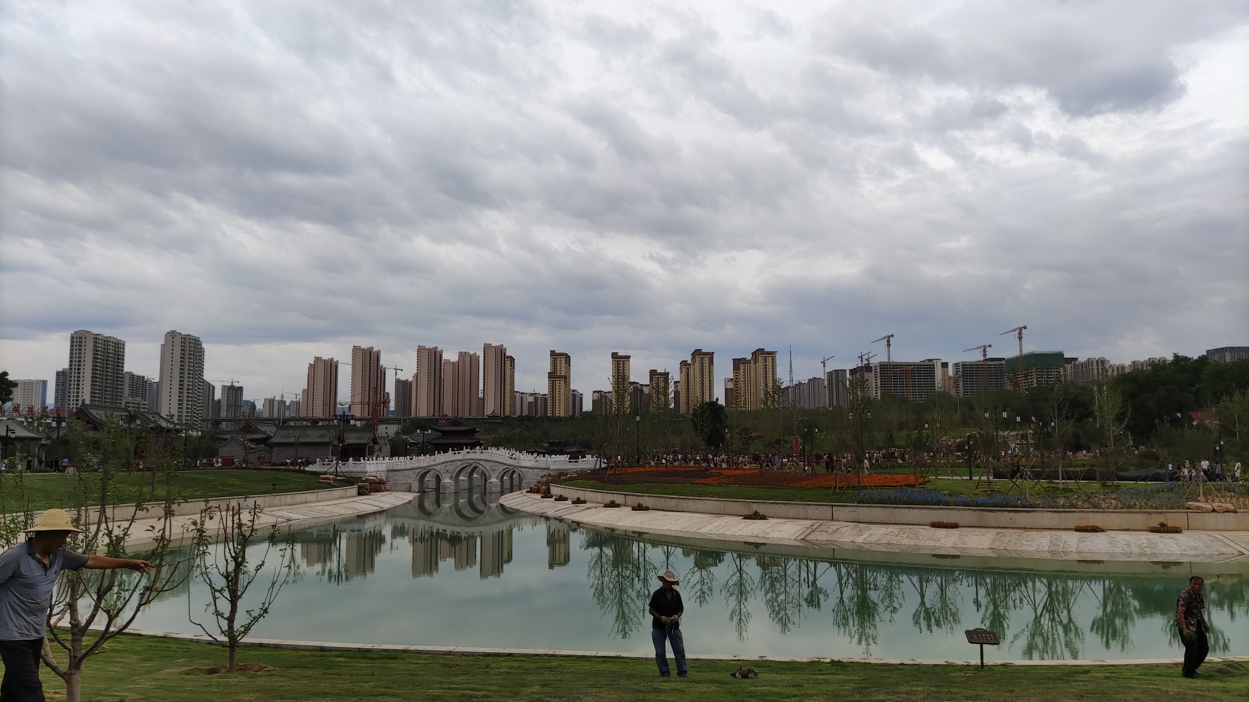 太原双塔公园游览图,太原双塔附近玩的地方