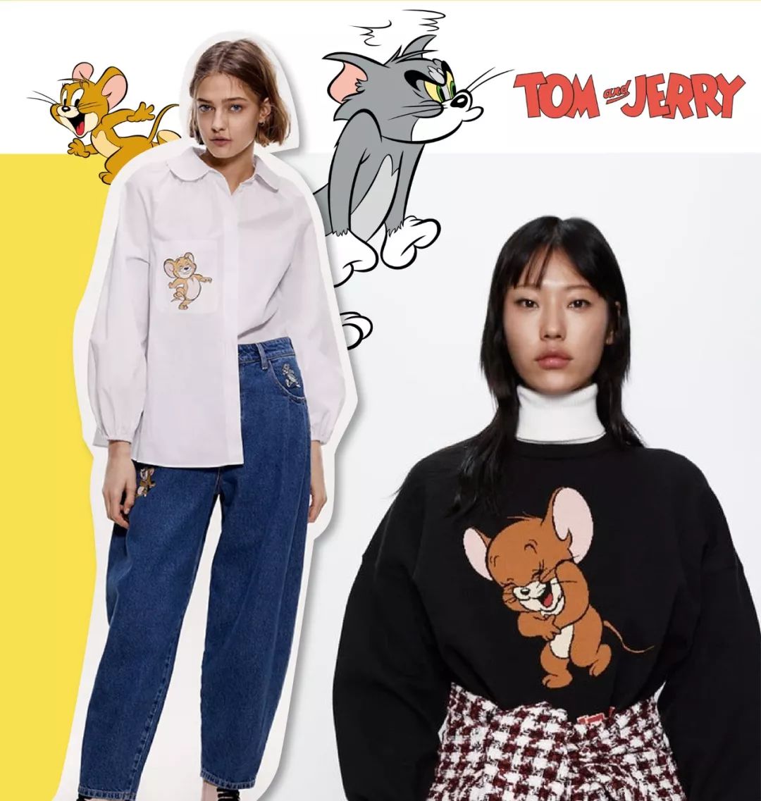 卫衣加绒猫和老鼠联名款 (猫和老鼠匡威联名穿搭)
