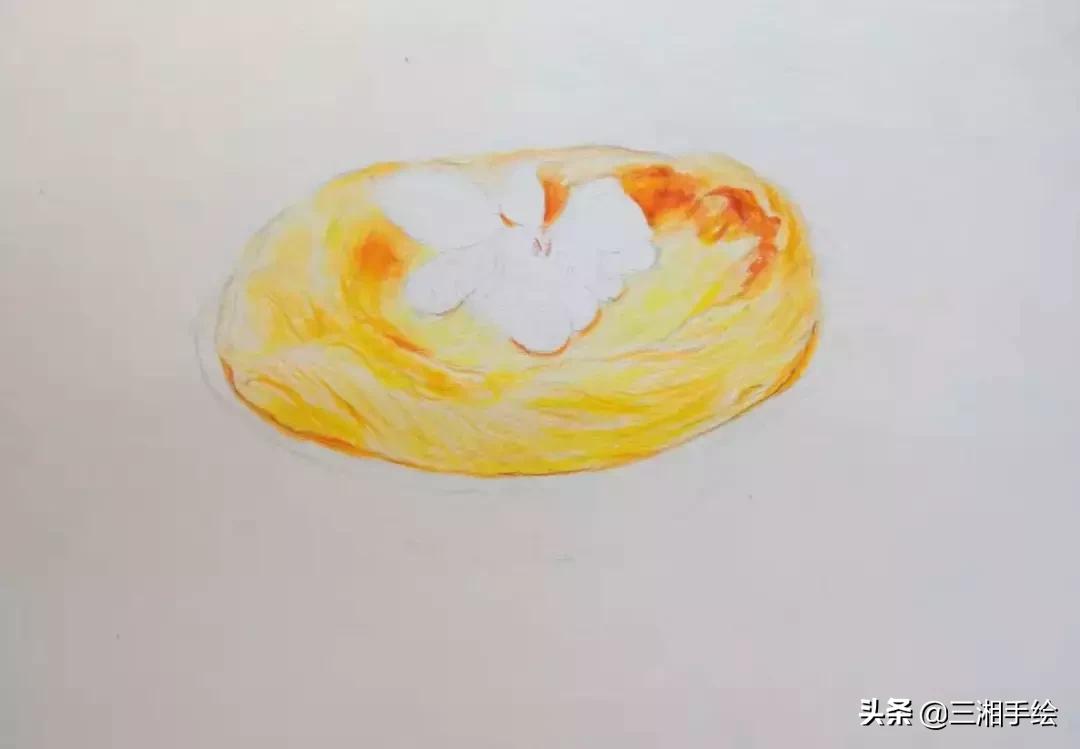 彩铅蛋挞教程，唯美食不可辜负