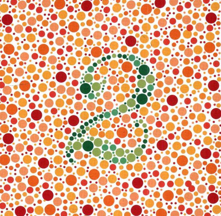 5张色觉测试图还挺有难度的,100张色觉测试图