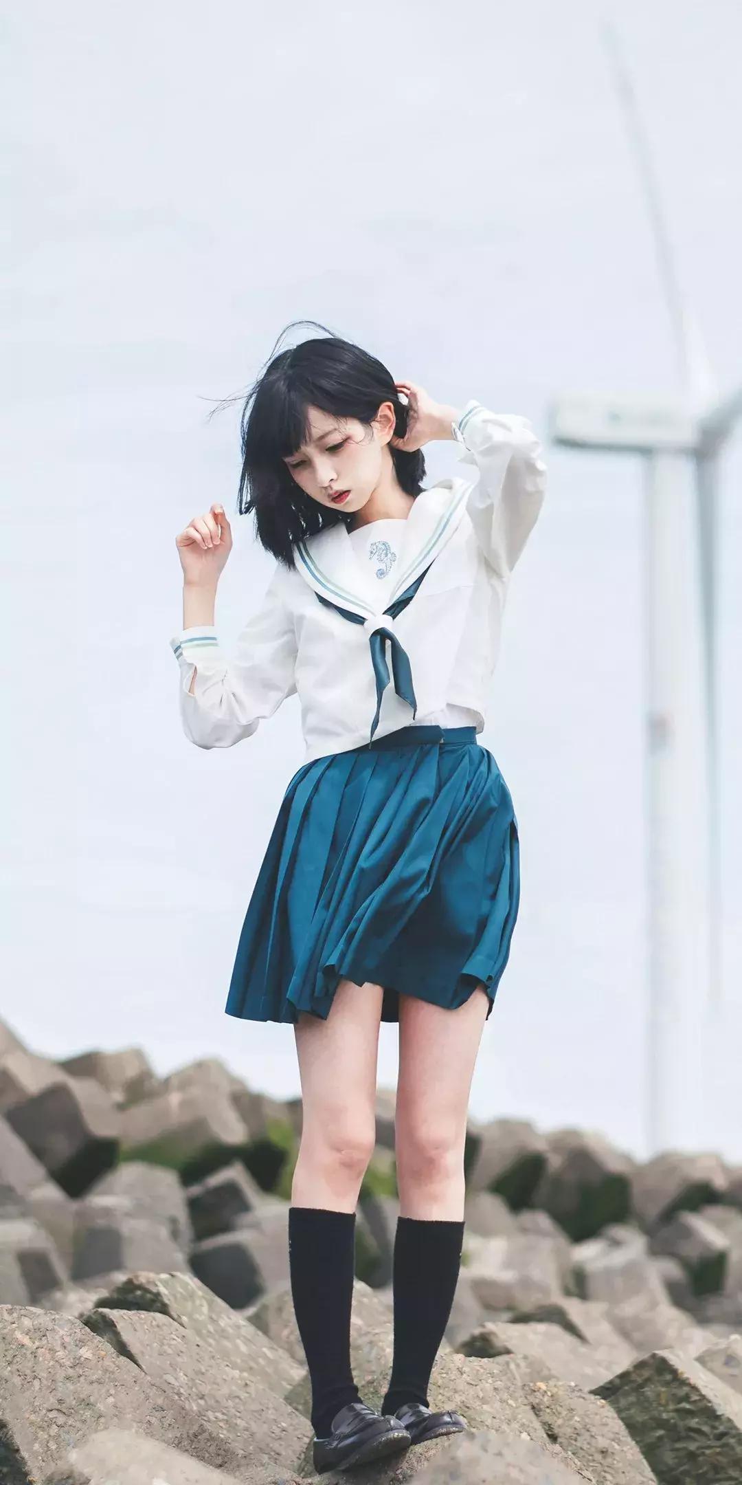 多人黑色jk制服照片壁纸,jk制服女生壁纸高清