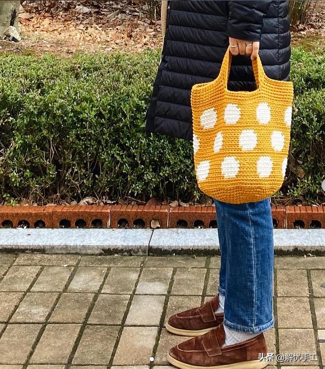 韩国钩针教程,简单的钩针编织包