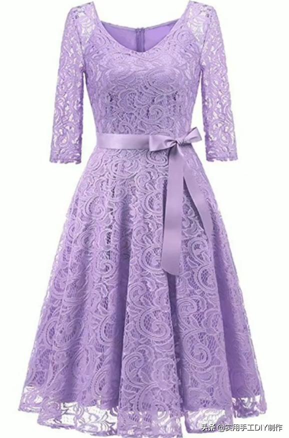 蕾丝绣花连衣裙精致美丽又优雅,设计小众蕾丝连衣裙