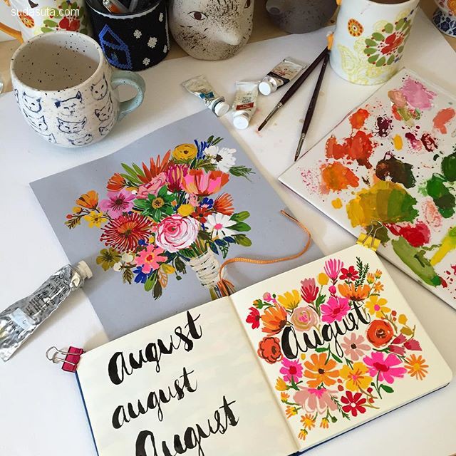 插画师carolyngavin绘画作品,carolyn插画