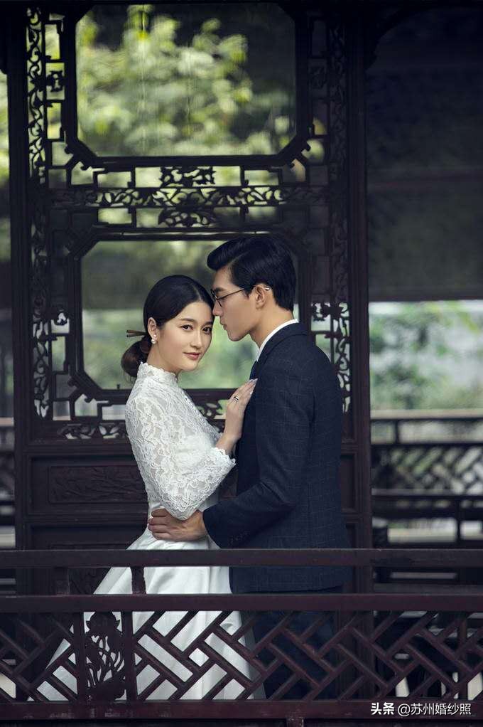 苏州园林拍摄新中式婚纱照,苏州园林风格婚纱照