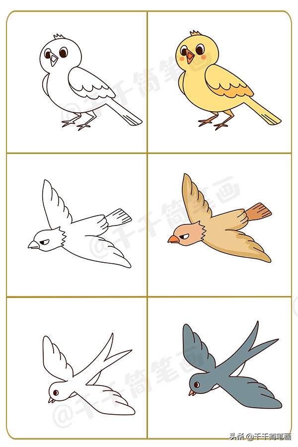 100种动物画画大全,可打印幼儿动物涂色画