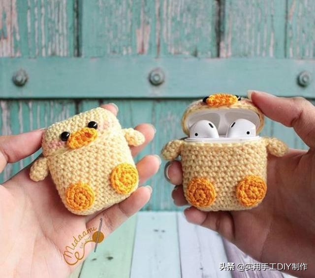 针织手机壳教程全部,萌萌的手机套编织