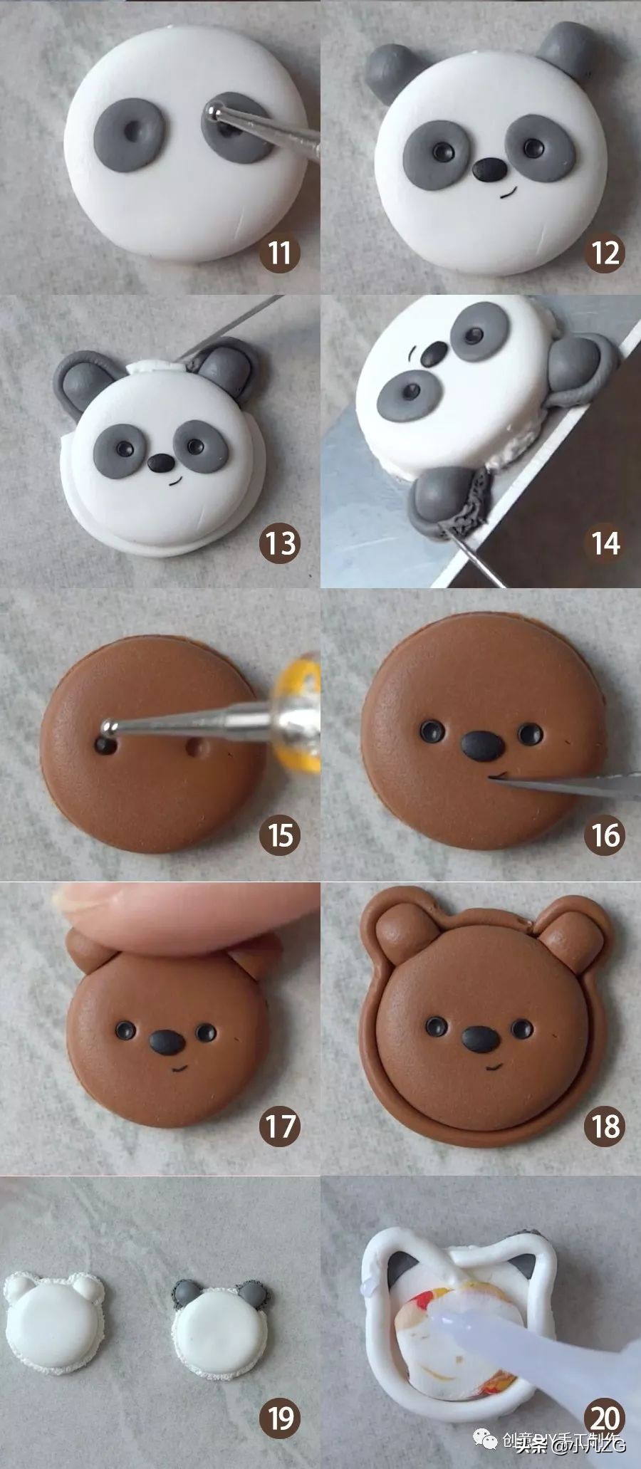 马卡龙动物教程,制作各种可爱小动物的马卡龙