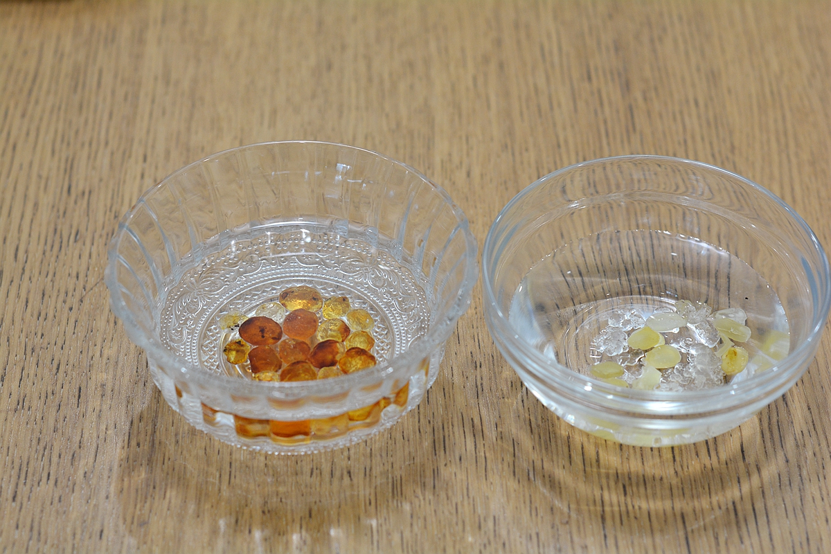 女士喝的桃胶,熬制桃胶羹