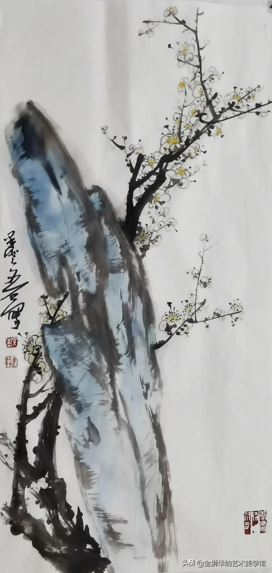 国画中的文石,文石书画家