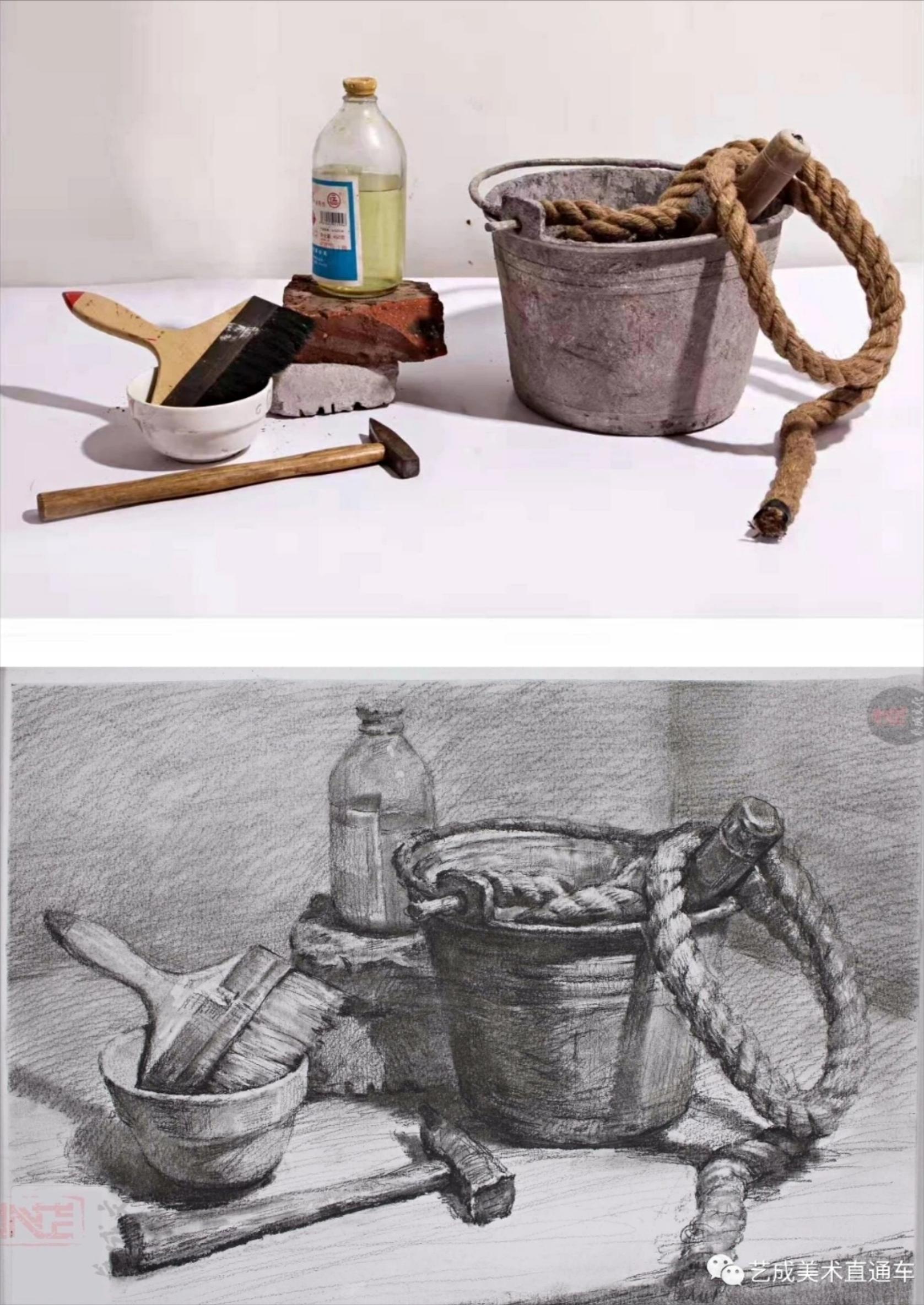 美术素描考试满级作品,素描人物高分卷四大特点