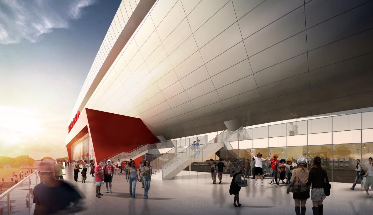 上海专业足球场建设,浦东专业足球场效果图