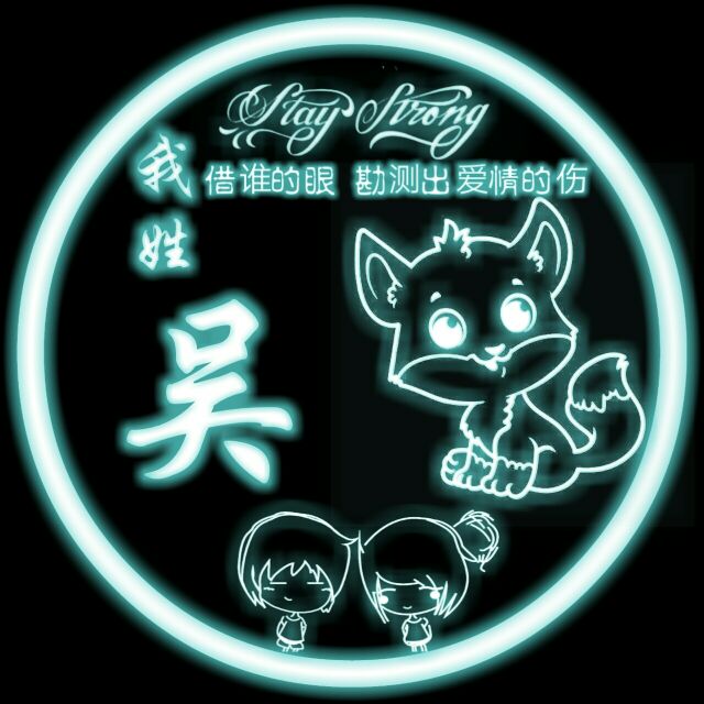 炫彩荧光姓氏头像,荧光姓氏头像图片大全