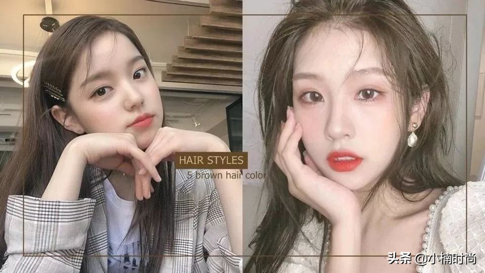 适合小姐姐的发色推荐粉棕色,韩国小姐姐灰棕发色