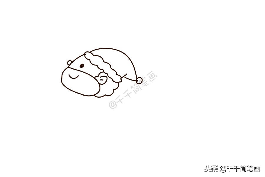 圣诞老人简笔画你收到礼物了吗,圣诞礼物盒简笔画