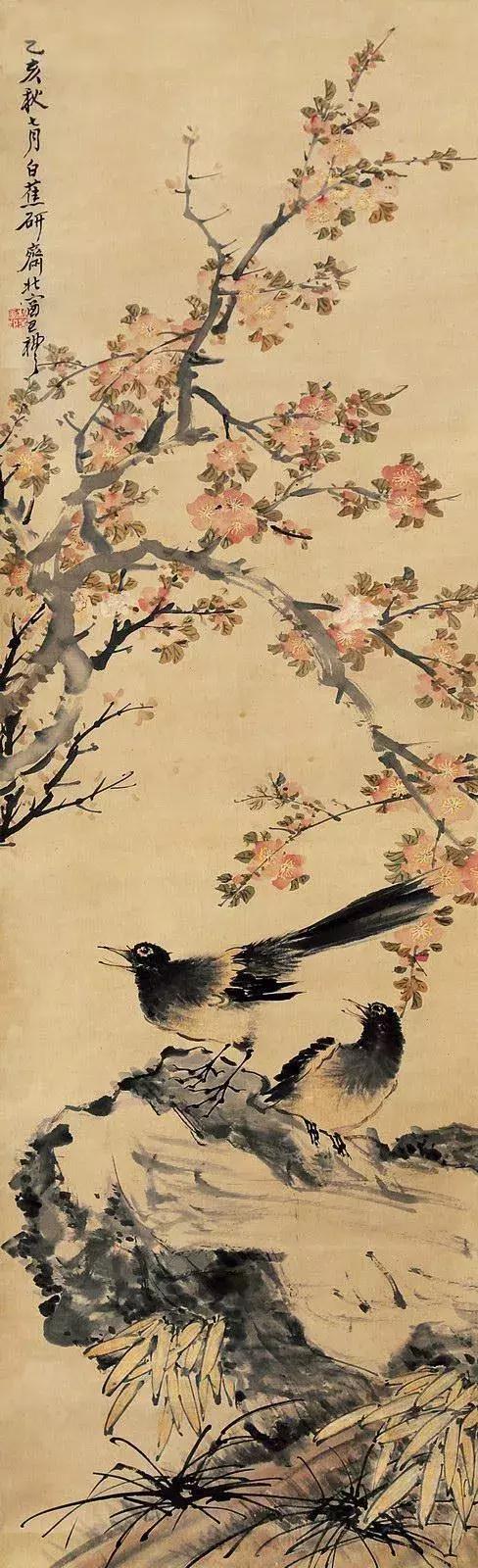 潘天寿100幅花鸟画欣赏,潘天寿花鸟画简史