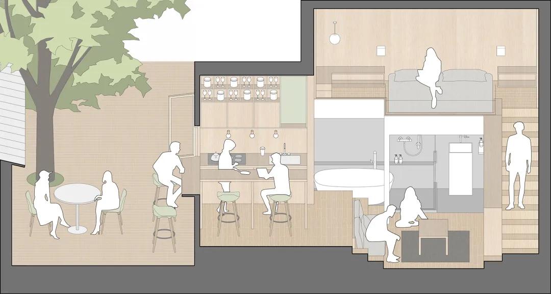 25平的小宅子不仅有花园还有浴缸,上海老弄堂别墅设计