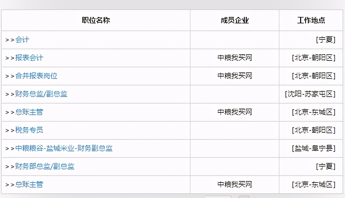 中粮会计师招聘,中粮集团财务招聘信息