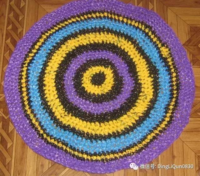 塑料袋编拖鞋,毛线编织浴花袋