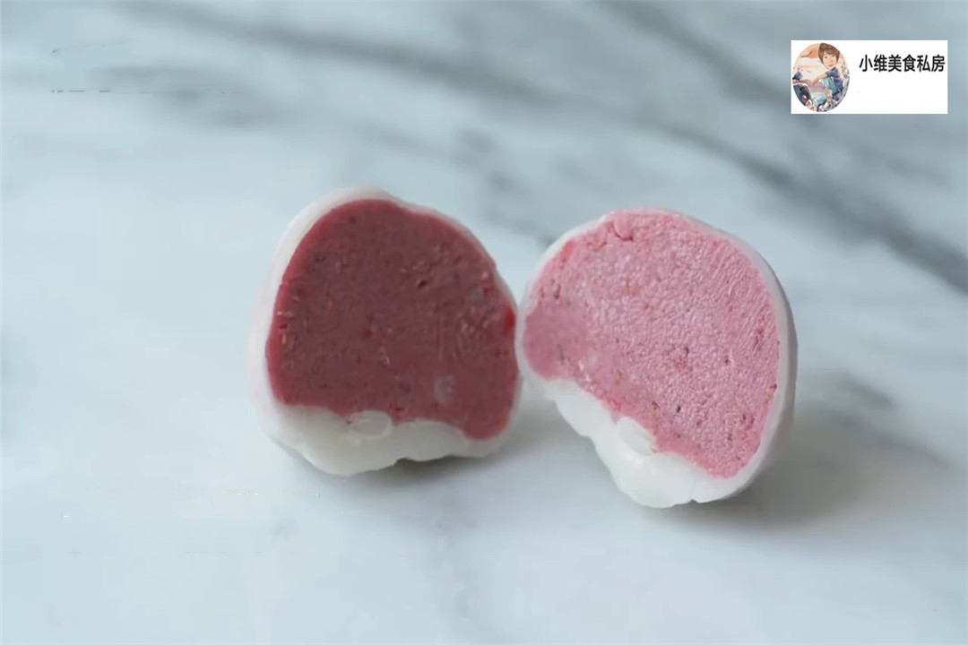 冰冻了的冰淇淋,软糯麻薯冰激凌