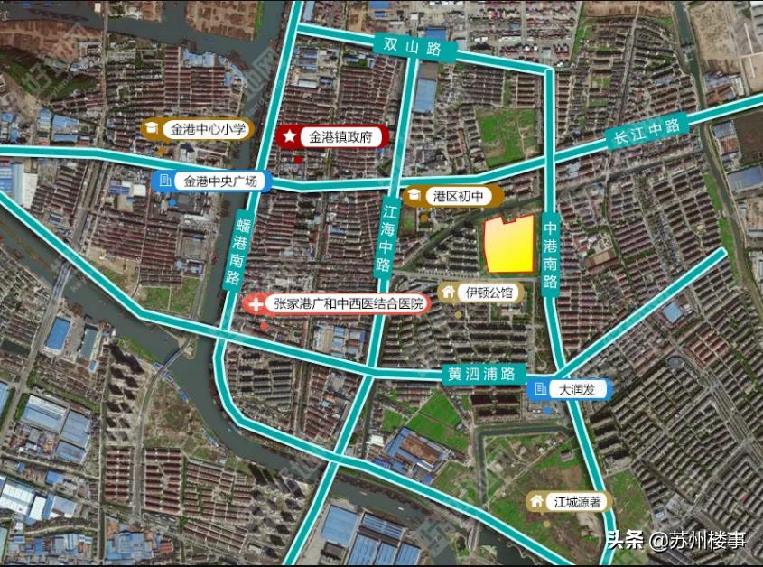 金港5个月前惨遭流拍宅地今日成交，常州启创首入张家港底价拿地