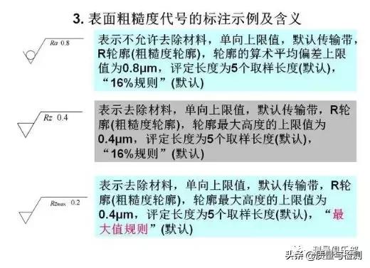 表面粗糙度的标注方法及示例,表面粗糙度的标注方法和概念